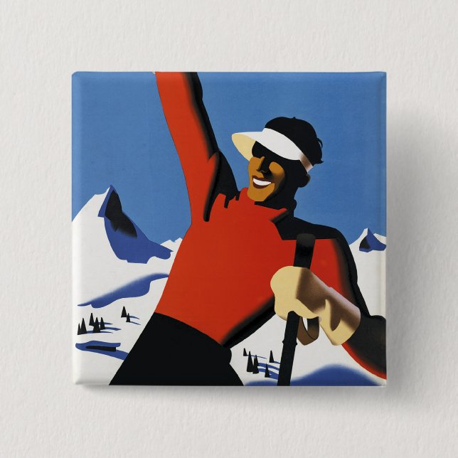 Bóton Quadrado 5.08cm Áustria (Frente)