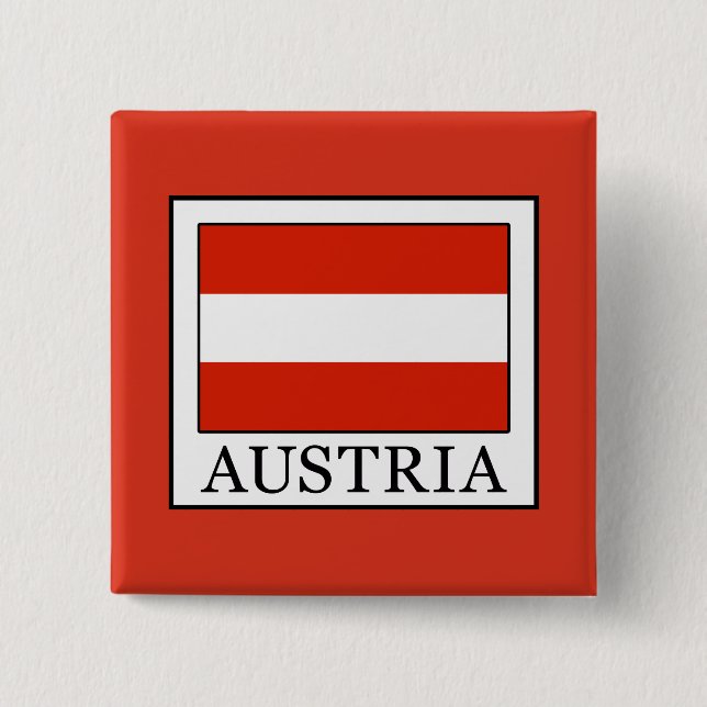 Bóton Quadrado 5.08cm Áustria (Frente)