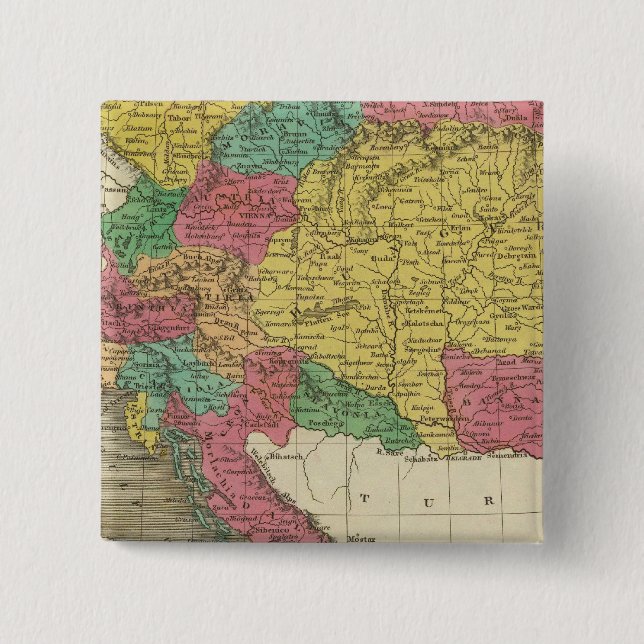 Bóton Quadrado 5.08cm Áustria 2 (Frente)