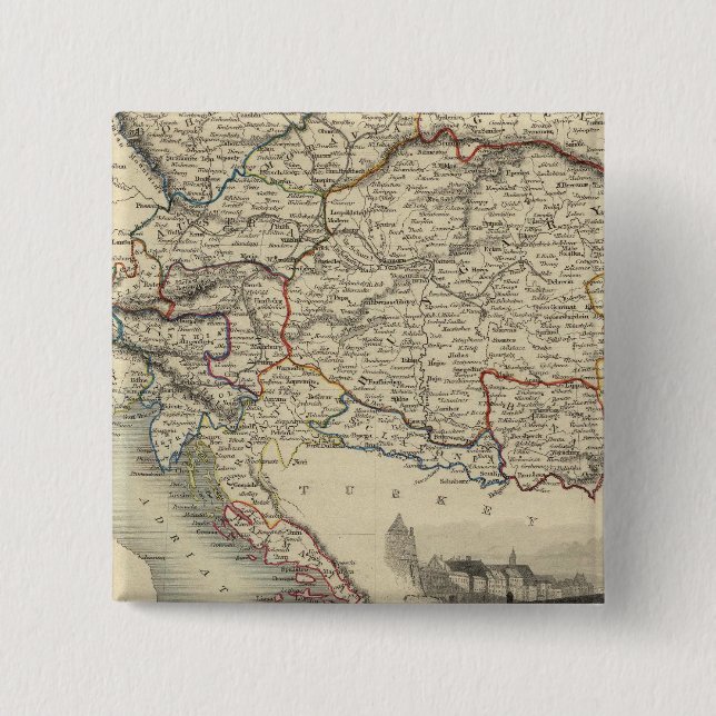 Bóton Quadrado 5.08cm Áustria 9 (Frente)