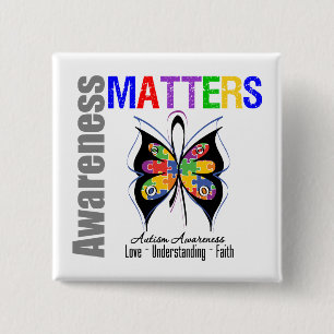 Bóton Quadrado 5.08cm Autism Awareness Matters 2
