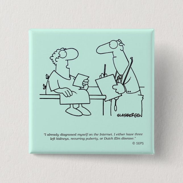 Bóton Quadrado 5.08cm Autodiagnóstico (Frente)