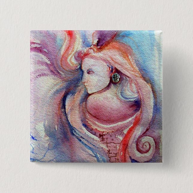 Bóton Quadrado 5.08cm AVALON / Magia e Mistério (Frente)