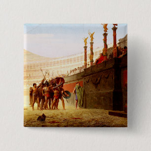 Bóton Quadrado 5.08cm Ave César por Jean-Léon Gérôme