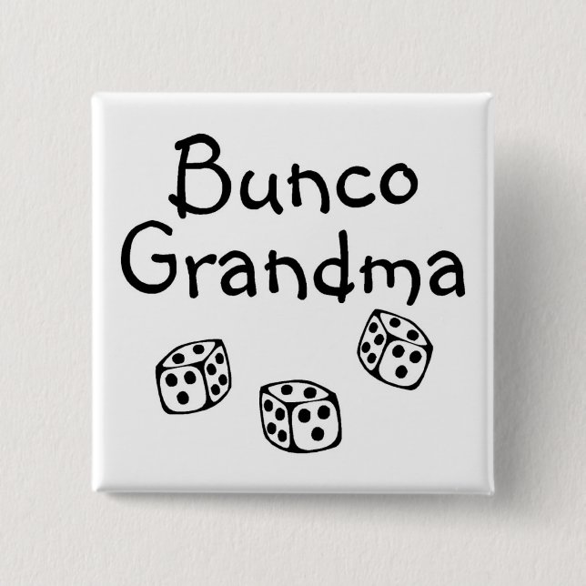Bóton Quadrado 5.08cm Avó de Bunco (Frente)