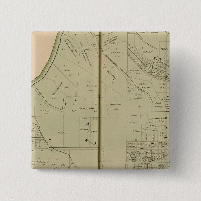 Bóton Quadrado 5.08cm Avondale, Ohio (Frente)