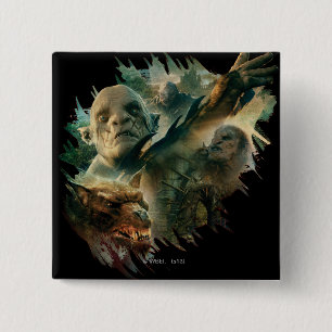 Bóton Quadrado 5.08cm Azog, Narzug e Gráfico Bolg