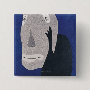 Bóton Quadrado 5.08cm Azul