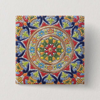 Bóton Quadrado 5.08cm Azulejo Espanhol Vintage Personalizável