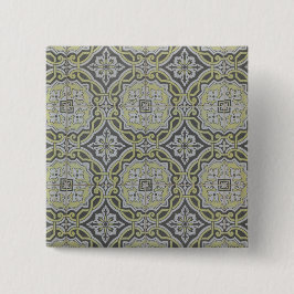 Bóton Quadrado 5.08cm Azulejos Vintage