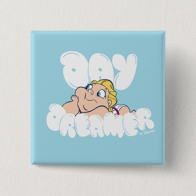 Bóton Quadrado 5.08cm Baby Hercules - Day Dreamer Button (Frente)