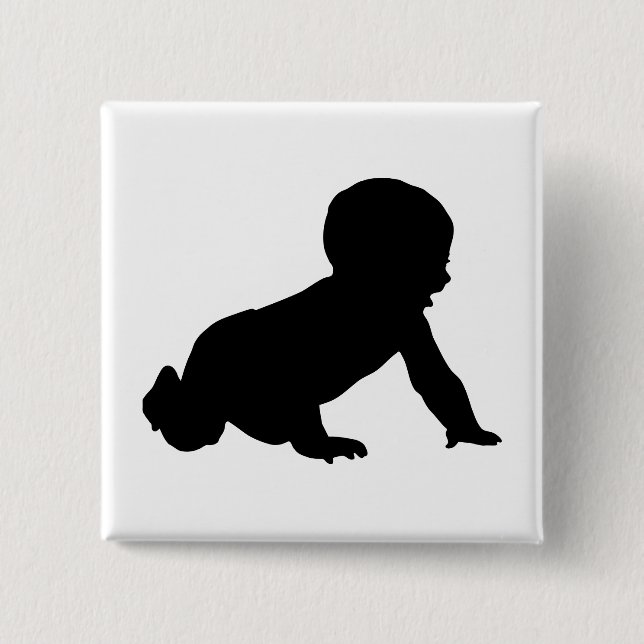 Bóton Quadrado 5.08cm Baby Silhouette (Frente)