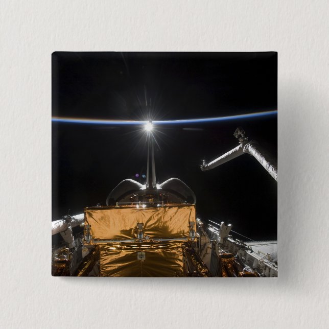 Bóton Quadrado 5.08cm Baía de Carga Espacial Atlântida (Frente)