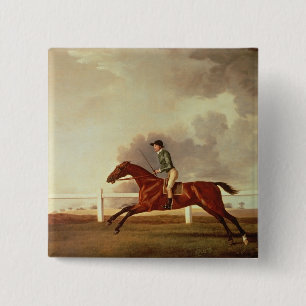 Bóton Quadrado 5.08cm Baía Malton de George Stubbs com John Singleton