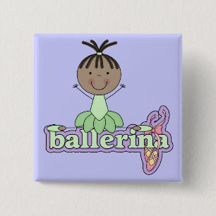 Bóton Quadrado 5.08cm Bailarina - t-shirt e presentes verdes