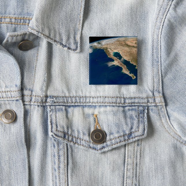 Bóton Quadrado 5.08cm Baixa Califórnia E Costa Do Pacífico Do México. (In Situ)