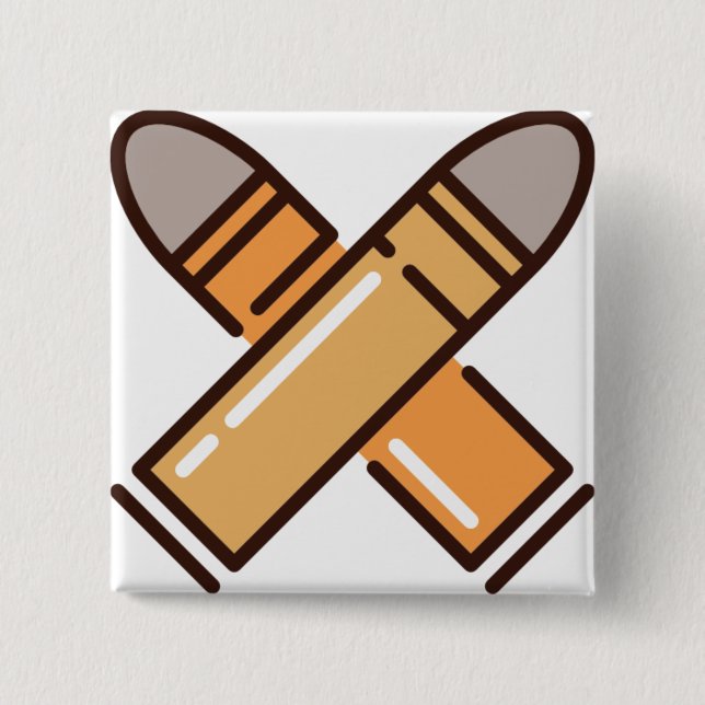 Bóton Quadrado 5.08cm bala (Frente)