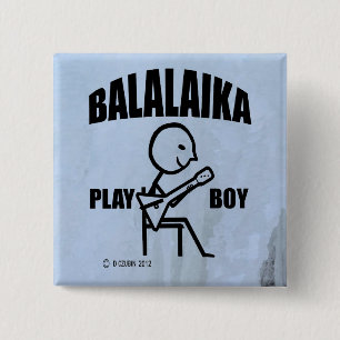 Bóton Quadrado 5.08cm Balalaika Play Boy