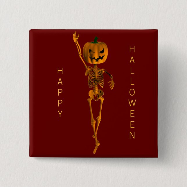 Bóton Quadrado 5.08cm Balé de Ponteiro de Quarta Posição (Frente)