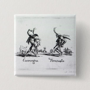 Bóton Quadrado 5.08cm Balli de Sfessania, c.1622