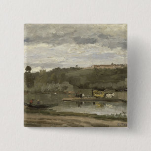 Bóton Quadrado 5.08cm Balsa de Camille Pissarro em
