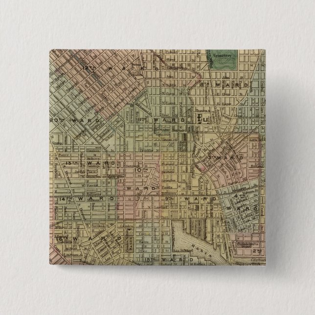 Bóton Quadrado 5.08cm Baltimore 2 (Frente)