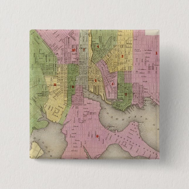Bóton Quadrado 5.08cm Baltimore 3 (Frente)