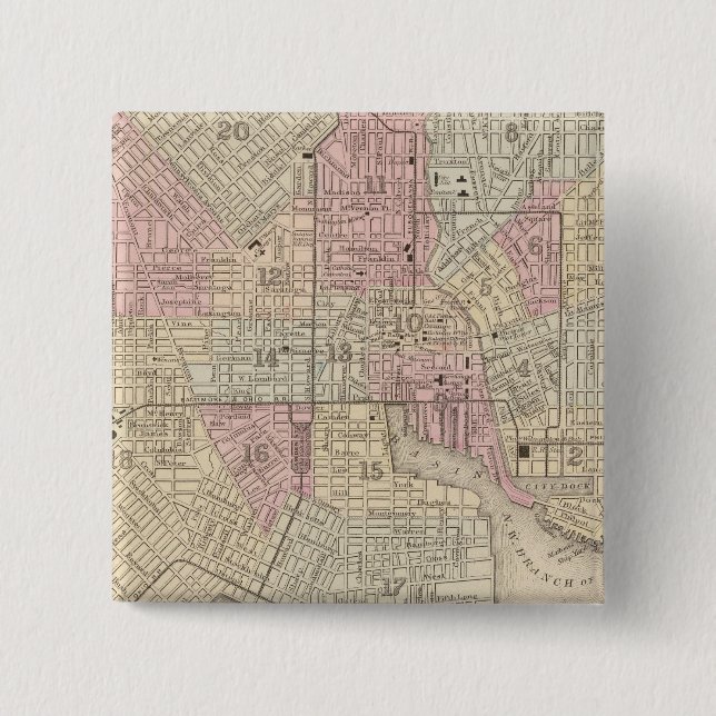 Bóton Quadrado 5.08cm Baltimore 4 (Frente)