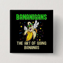 Bóton Quadrado 5.08cm Bananigres vão Bananas, Fruta Legal Óculos de sol