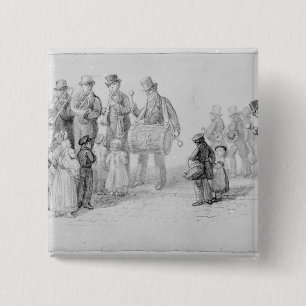 Bóton Quadrado 5.08cm Banda da rua de Londres, 1839