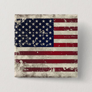 Bóton Quadrado 5.08cm Bandeira americana