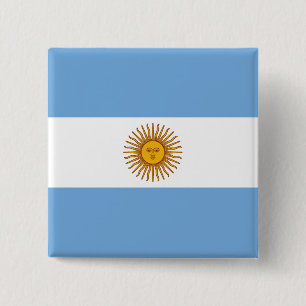 Bóton Quadrado 5.08cm Bandeira Argentina (argentina)