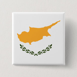 Bóton Quadrado 5.08cm Bandeira Chipre