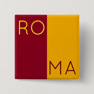 Bóton Quadrado 5.08cm Bandeira da cidade de Roma, Itália