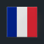Bóton Quadrado 5.08cm Bandeira da França, Tricolor National Flag<br><div class="desc">Bandeira da França, Tricolor National Flag. A bandeira nacional da França é uma bandeira tricolor com três bandas verticais de cor azul (lado do assoalho), branca e vermelha. É conhecido pelos auto-falantes ingleses como o Tricolor francês ou simplesmente o Tricolor. Você pode personalizar o design se preferir, como por exemplo,...</div>