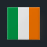 Bóton Quadrado 5.08cm Bandeira da Irlanda<br><div class="desc">Bandeira da Irlanda</div>