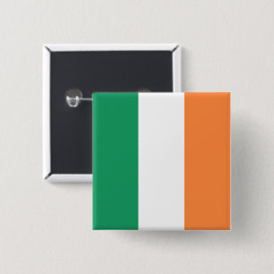 Bóton Quadrado 5.08cm Bandeira da Irlanda: Estandarte Irlandês, Reino Un