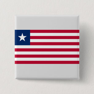 Bóton Quadrado 5.08cm Bandeira da Libéria