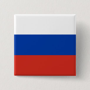 Bóton Quadrado 5.08cm Bandeira da Rússia