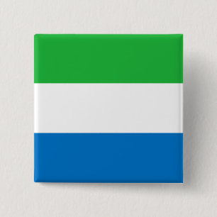 Bóton Quadrado 5.08cm Bandeira da Serra Leoa