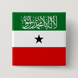 Bóton Quadrado 5.08cm Bandeira da Somalilândia