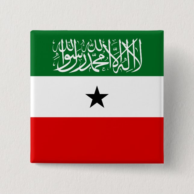 Bóton Quadrado 5.08cm Bandeira da Somalilândia (Frente)