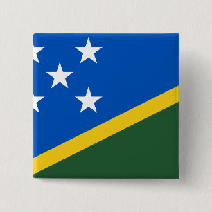 Bóton Quadrado 5.08cm Bandeira das Ilhas Salomão
