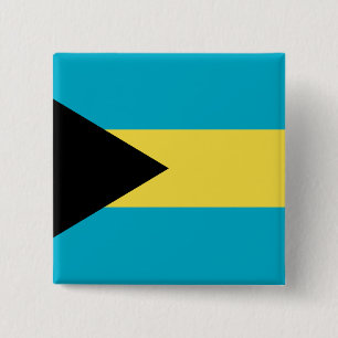 Bóton Quadrado 5.08cm Bandeira de Bahamas