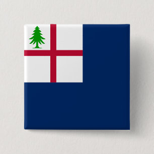Bóton Quadrado 5.08cm Bandeira de Bunker Hill