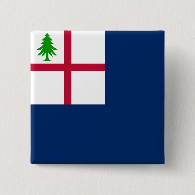 Bóton Quadrado 5.08cm Bandeira de Bunker Hill (Frente)