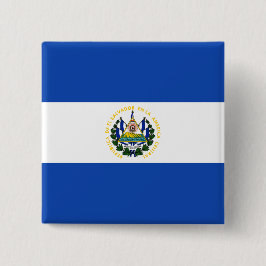 Bóton Quadrado 5.08cm Bandeira de El Salvador
