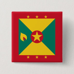 Bóton Quadrado 5.08cm Bandeira de Granada