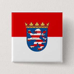 Bóton Quadrado 5.08cm Bandeira de Hesse
