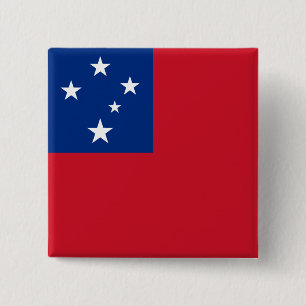 Bóton Quadrado 5.08cm Bandeira de Samoa